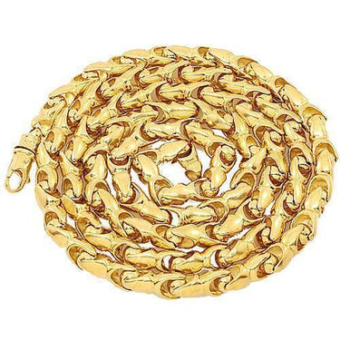 10K Yellow Gold Mens Fancy Chain 7 mm